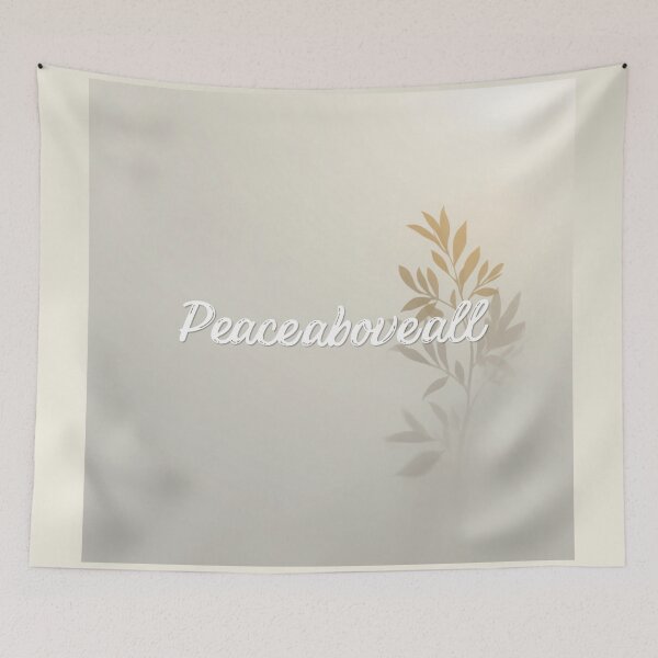 Item preview, Peace Over Everything – Minimalist Affirmation Typography Design designed and sold by CosmicQuietLab.