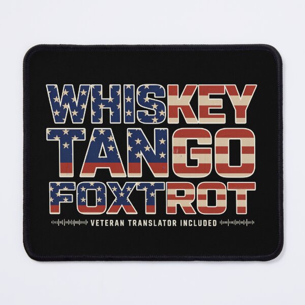 Item preview, Veteran Alphabet Whiskey Tango Foxtrot Military Humor Patriotic American Flag Design designed and sold by ZyziowskyArt.