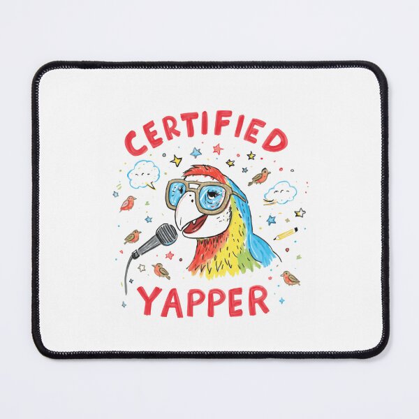 Item preview, Certified Yapper Parrot Funny Talker Gift designed and sold by RetroMini2026.