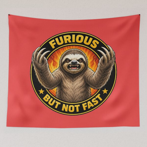 Item preview, Sloth - Furious, but not fast circle badge  designed and sold by shorethings.