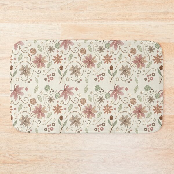 Aperçu de l'œuvre Motif floral bohème seamless créée et vendue par digital.stickerperso.com.