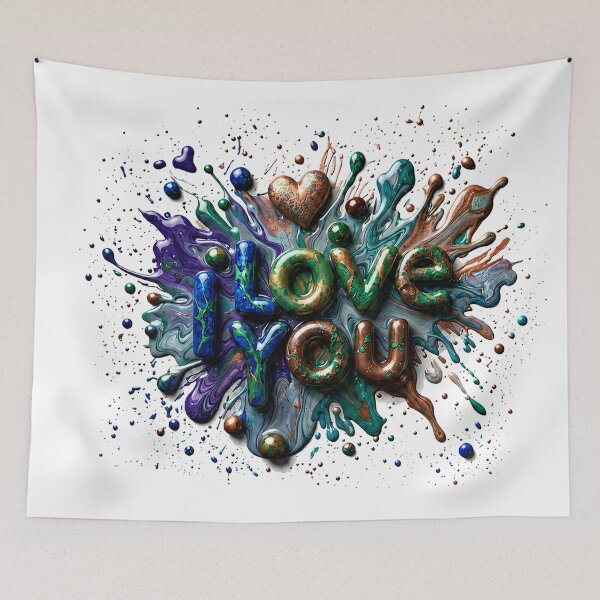 Item preview, Metallic Splash of Love designed and sold by BlissBlvdShop.