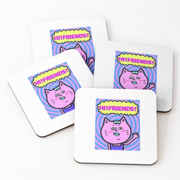 Item preview, Pink cat Hi Friends designed and sold by kanaehonkawa.