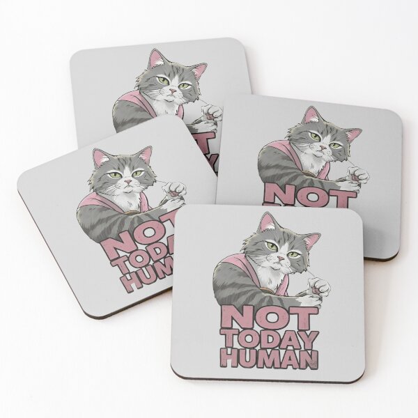 Item preview, Not Today Human Funny Cat Meme – Sarcastic Grumpy Kitty Graphic Tee designed and sold by ZyxDes.