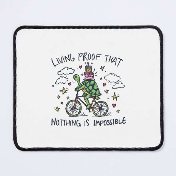 Item preview, Living Proof That Nothing Is Impossible Turtle Cycling Motivation Optimist Birthday designed and sold by RetroMini2026.
