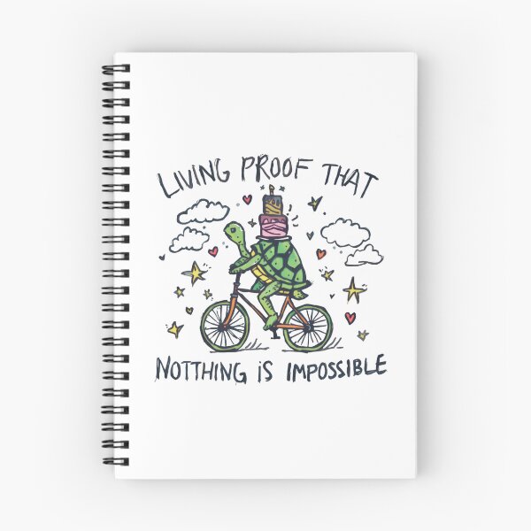 Item preview, Living Proof That Nothing Is Impossible Turtle Cycling Motivation Optimist Birthday designed and sold by RetroMini2026.