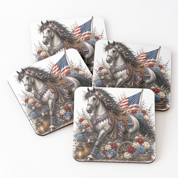 Item preview, Western Patriot Horse designed and sold by PetalGarden.