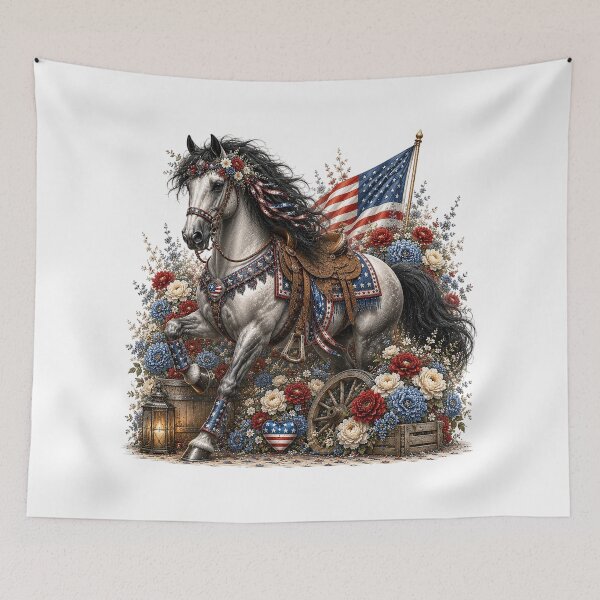 Item preview, Western Patriot Horse designed and sold by PetalGarden.