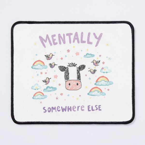 Item preview, Mentally Somewhere Else Cow Daydreamer Distracted Humor designed and sold by HumansStuck12.