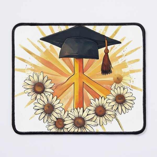 Item preview, Peace Grad: 1970s Peace Sign Graduation Cap Daisy designed and sold by Mercella-Inc.