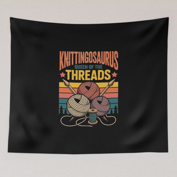 Item preview, Knittingosaurus Queen of Threads designed and sold by jkrphoto.