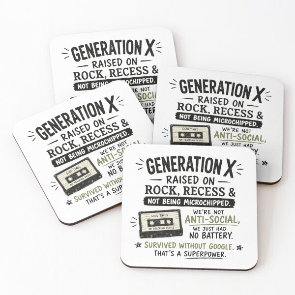 Item preview, Generation X Raised On Rock Recess Not Microchipped Survived Without Google Superpower Gen Xer designed and sold by HumansStuck12.