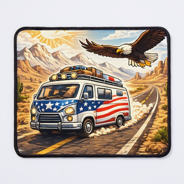 Item preview, American Road Trip Freedom Van designed and sold by PatiImagination.