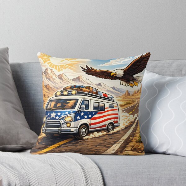 Item preview, American Road Trip Freedom Van designed and sold by PatiImagination.