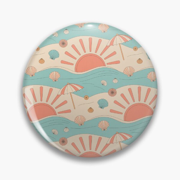 Item preview, Seamless Sunset Beach Pattern designed and sold by digital.stickerperso.com.