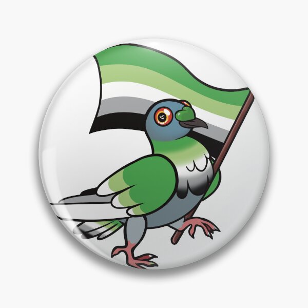 Item preview, Aromantic pigeon pride designed and sold by LeifrogDesigns.