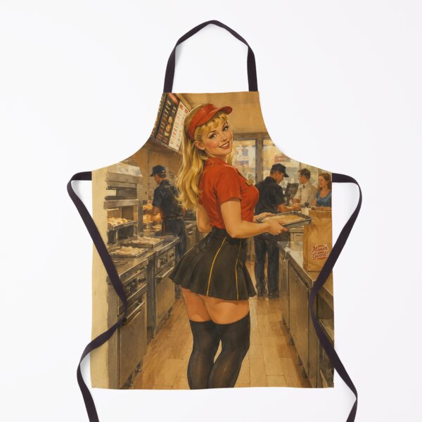 Item preview, Retro Fast Food Pinup – Vintage Diner Girl Americana Style designed and sold by Cosplayvintage.