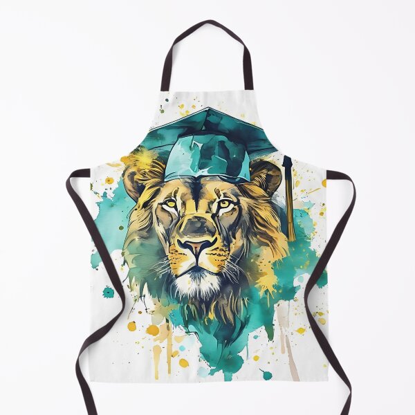 Item preview, Lion Grad: Majestic Lion with Graduation Cap Water designed and sold by Mercella-Inc.