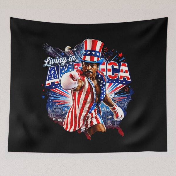 Item preview, Apollo Creed Living In America - Patriotic Boxing Fourth Of July America, USA Fighter designed and sold by kosterbleack.