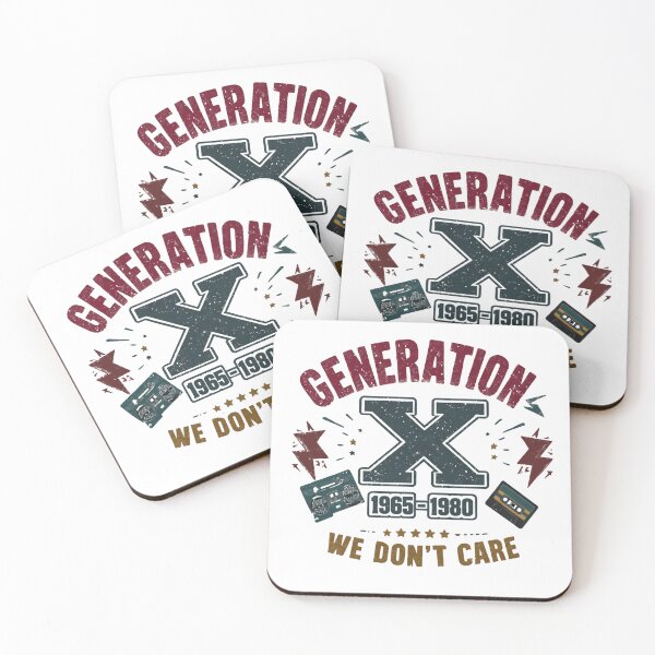 Item preview, Generation X 1965-1980 We Don't Care Gen X Birth Year Nostalgia designed and sold by HumansStuck12.