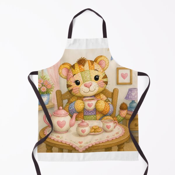 Item preview, Patchwork Tiger Tea Party designed and sold by Shelley Loewnau-Jones Studio.