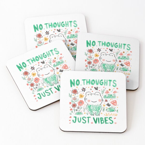 Item preview, No Thoughts Just Vibes Frog Lover Nature Enthusiast Positive Mood designed and sold by RetroMini2026.