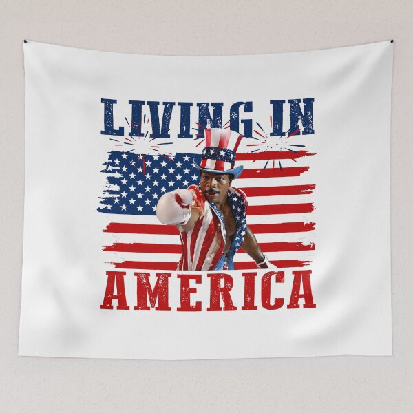 Item preview, Apollo Creed Living In America - Patriotic Boxing Fourth Of July America, USA Fighter designed and sold by kosterbleack.