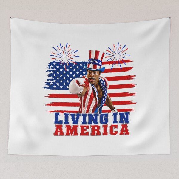 Item preview, Apollo Creed Living In America - Patriotic Boxing Fourth Of July America, USA Fighter designed and sold by kosterbleack.