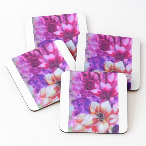 Item preview, Vibrant colorful pinkish purple blossoms garden designed and sold by Shukasya-Arts.