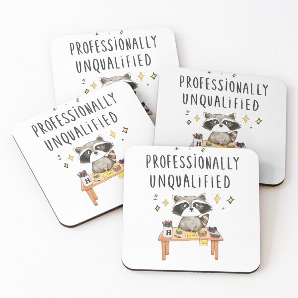 Item preview, Professionally Unqualified Raccoon Creative Hobbyist Humor designed and sold by RetroMini2026.