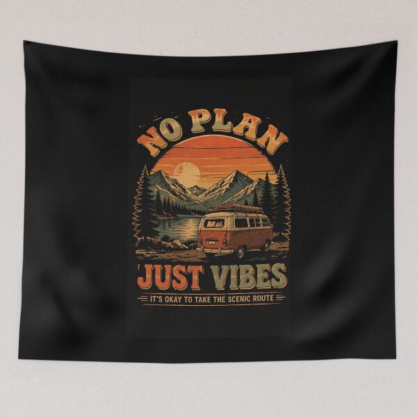 Item preview, No Plan Just Vibes Retro Vanlife Adventure designed and sold by HALYNA070824.