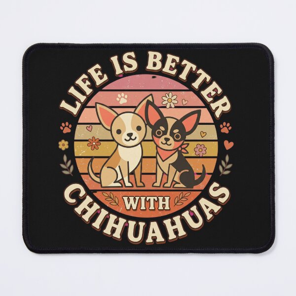 Item preview, Life Is Better With Chihuahuas Retro Sunset designed and sold by Tel A Pet.