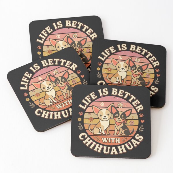 Item preview, Life Is Better With Chihuahuas Retro Sunset designed and sold by Tel A Pet.