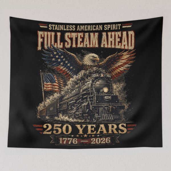 Item preview, Full Steam Ahead American Spirit US Semiquincentennial 250 Years Train Design designed and sold by PhocoNibict.