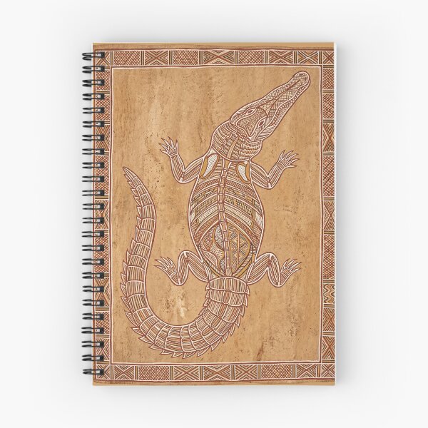 Item preview, Dreamtime Horror: Traditional Aboriginal X-Ray Saltwater Crocodile Print designed and sold by FreiherrPK.