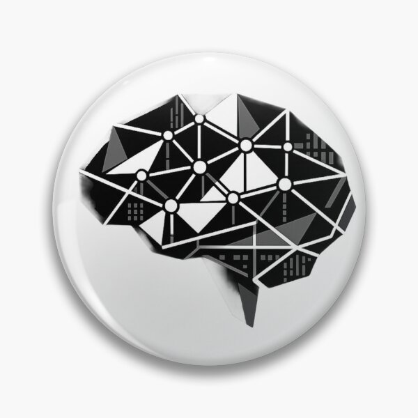 Item preview, Neuro Noise Alt Logo - Geometric Brain designed and sold by TheBlackLedger.