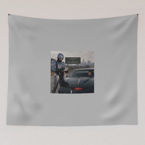 Item preview, RoboCop gives Michael Knight a speeding ticket designed and sold by WiseBow.