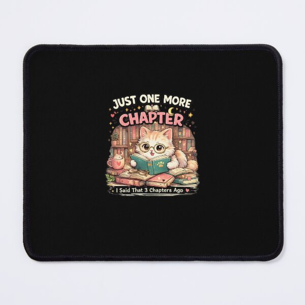 Item preview, Just One More Chapter Cute Book Lover Cat Sticker designed and sold by Meiguilin.