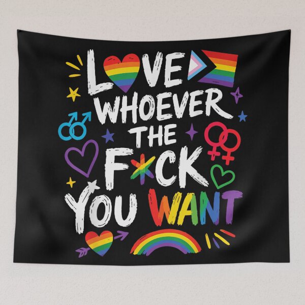 Item preview, Love Whoever The Fuck You Want Rainbow Progress Pride Flag Graphic designed and sold by PhocoNibict.