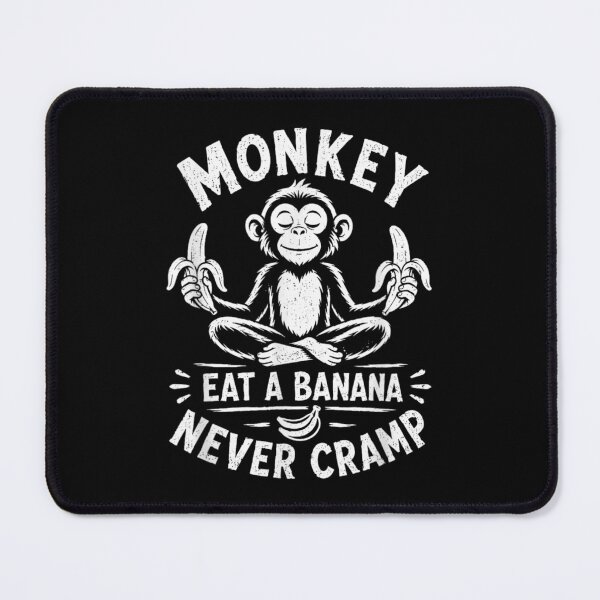 Item preview, Monkey Eat A Banana Never Cramp Funny Zen Meditating Chimp Design designed and sold by PhocoNibict.