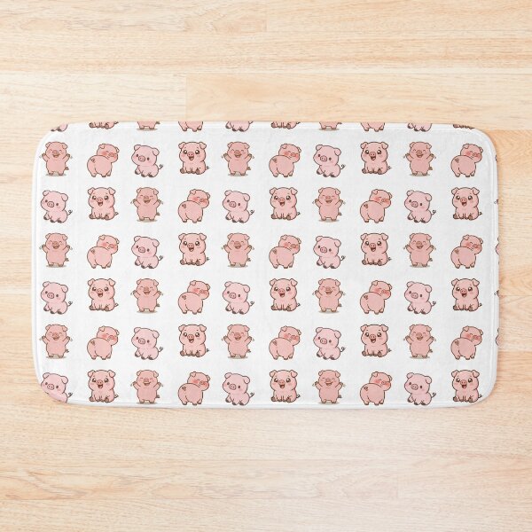 Item preview, Kawaii Happy Pink Pig Set  designed and sold by madebyjulia7.