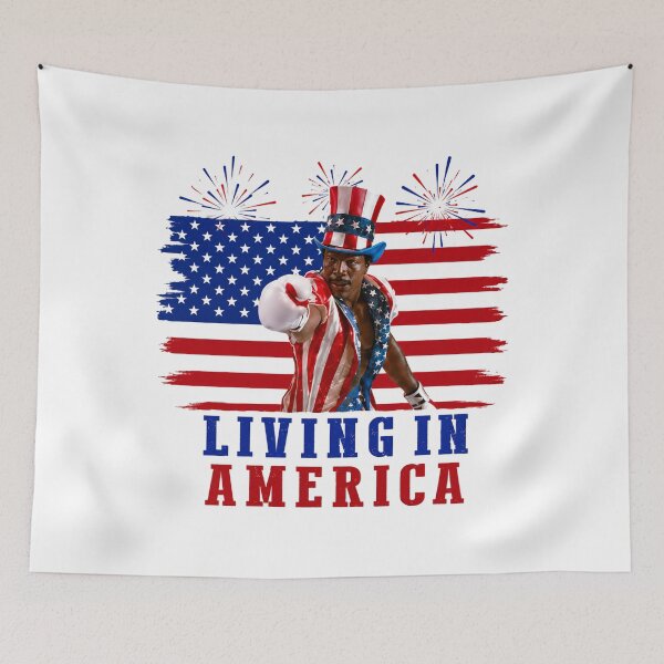 Item preview, Apollo Creed Living In America - Patriotic Boxing Fourth Of July America, USA Fighter designed and sold by kosterbleack.