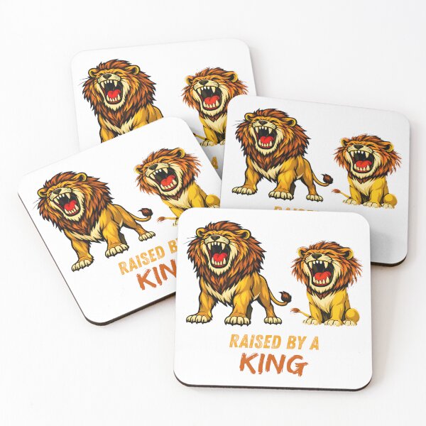 Item preview, Raised by a King – Lion Father and Cub Illustration designed and sold by ROARSOME DESiGNS.