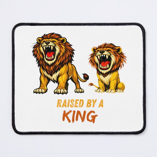 Item preview, Raised by a King – Lion Father and Cub Illustration designed and sold by ROARSOME DESiGNS.