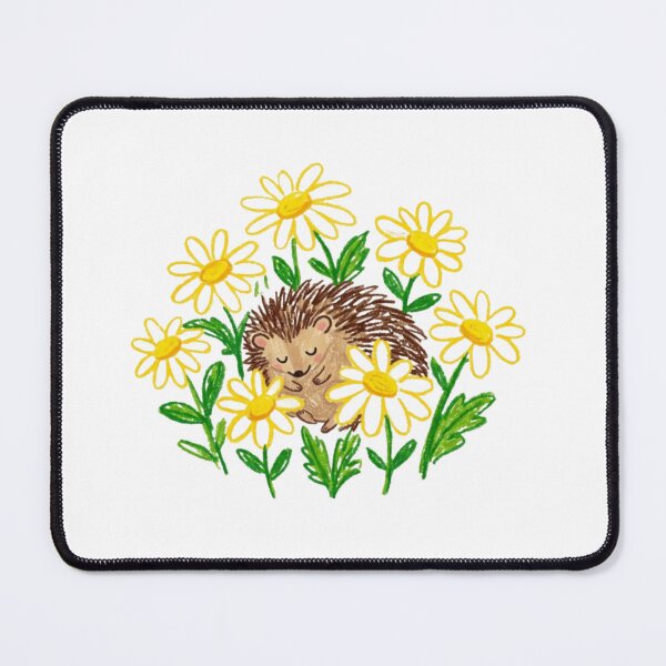 Item preview, Cute Sleeping Hedgehog in Daisy Flower Meadow Illustration designed and sold by TaiwanMemory.