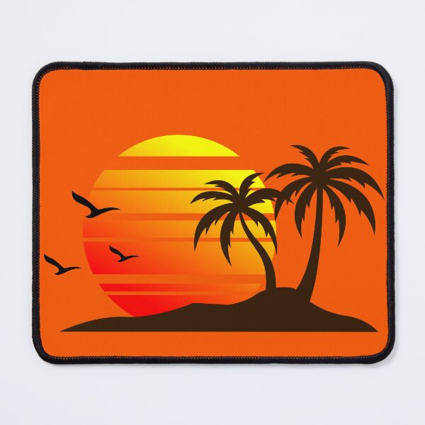 Item preview, Retro 80s Summer Sunset Palm Trees Tropical Beach Island designed and sold by SolutionsArt.