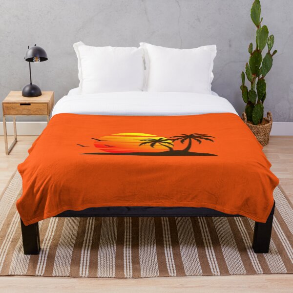 Item preview, Retro 80s Summer Sunset Palm Trees Tropical Beach Island designed and sold by SolutionsArt.