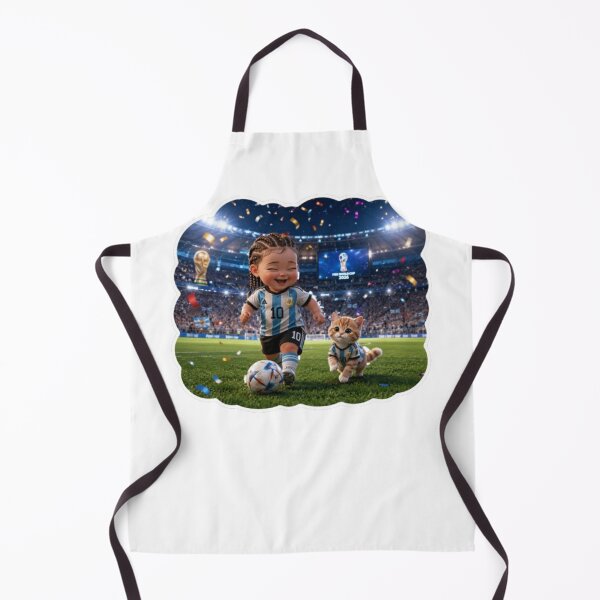 Item preview, Cute Chibi Soccer Star and Kitten Argentina World Cup Champion Sticker ! Little Champion & Kitten Football Argentina 10 Art designed and sold by Ulikedigital14.