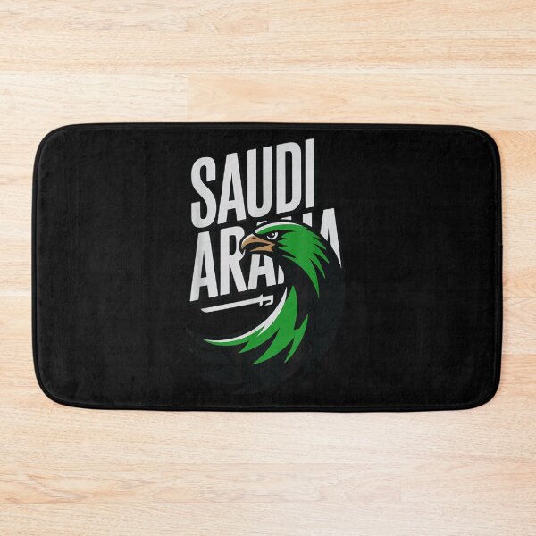 Item preview, Saudi Arabia Flag Colors Falcon National Symbol Distressed Bold Typography Design designed and sold by RuperDelois.