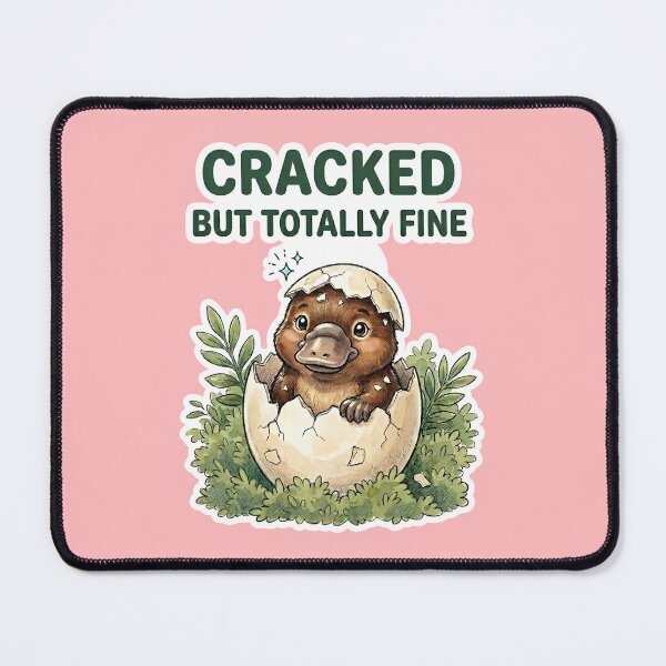 Item preview, Cracked But Totally Fine Cute Baby Platypus | Retro Egg Hatching Gen Z Sticker | Whimsical Animal Meme Art designed and sold by SergioMiklos.